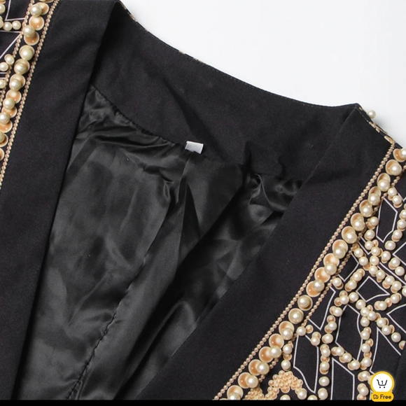 Blazer For Women V Neck Long Sleeve  Flares Colorblock Blazer… - Picture 4 of 16